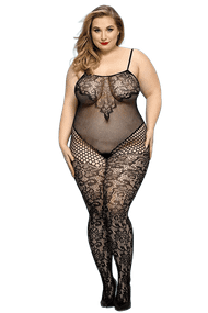 Бодістокінг-комбінезон JSY «Фатальна Скарлет» Чорний Plus Size
