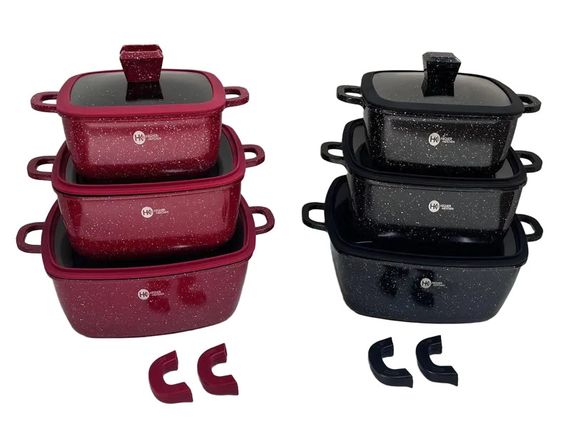 Набір квадратних казанів Higher Kitchen HK-322 (45355-HK 322_1953) | Зображення 2