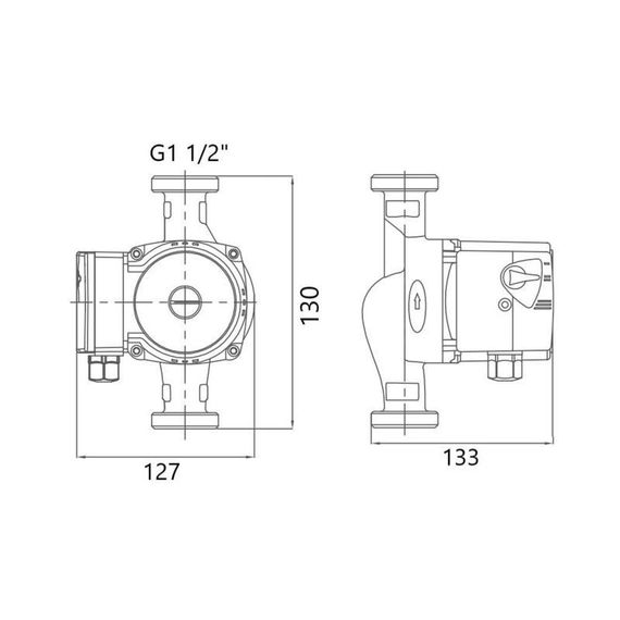 Насос циркуляційний GRS UPS 25/60/130 (сірий) | Зображення 1