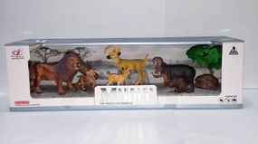 Набір "Дикі тварини" Q 9899 D 7 Animal Model, 9 елементів, 6 тварин, у коробці (6977153660211) Вид 3
