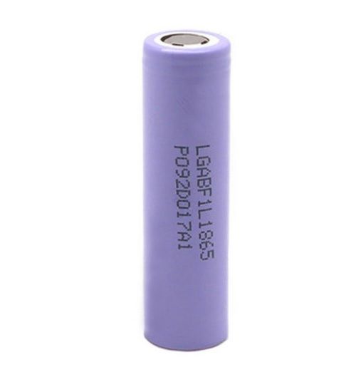Акумулятор 18650 Li-Ion LG INR18650 F1L, 3350mAh, 4.875A, 4.2/3.7/2.5V цена за штуку, Purple, 2 шт. в упаковці, ціна за 1 шт