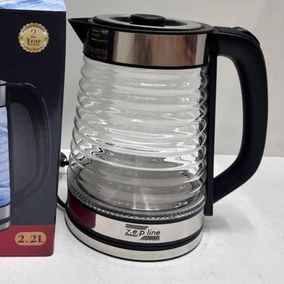 Электрочайник стеклянный с подсветкой 2,2л 2200Вт Zepline ZP-989