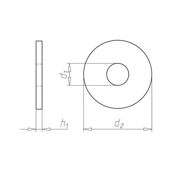 Шайба с круглым отверстием, в основном для строительства из дерева | Зображення 1