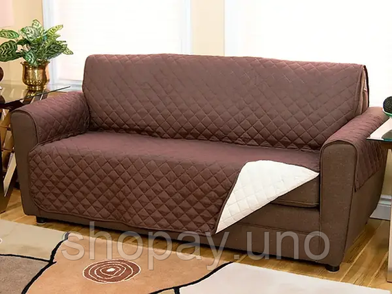 Стьобане покривало-накидка на  диван двостороннє Couch Coat | Зображення 5