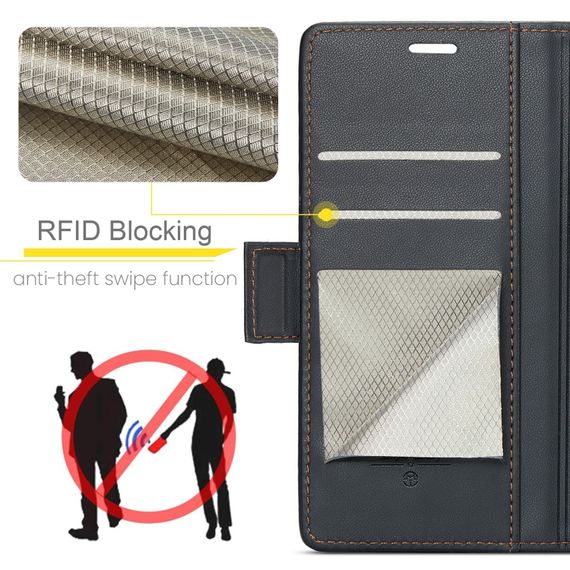 Кожаный чехол-книжка Retro Case для Xiaomi Redmi Note 13 Pro Plus цвет Черный | Зображення 5