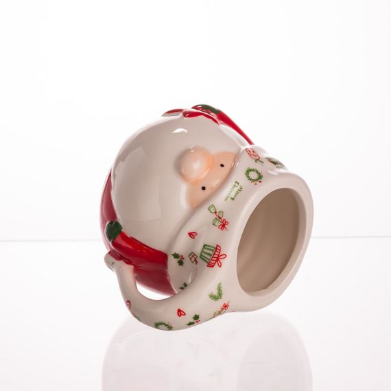 Новорічна порцелянова чашка для чаю та кави Merry Christmas 400 (мл) чашка на подарунок на новий рік CR-1-13 | Зображення 4