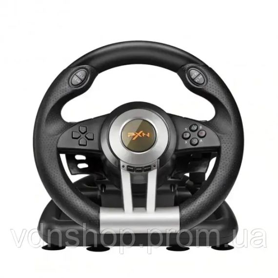 Ігрове кермо PXN V3 Pro з педалями та подвійною вібрацією для ПК на присосках Чорний | Зображення 2