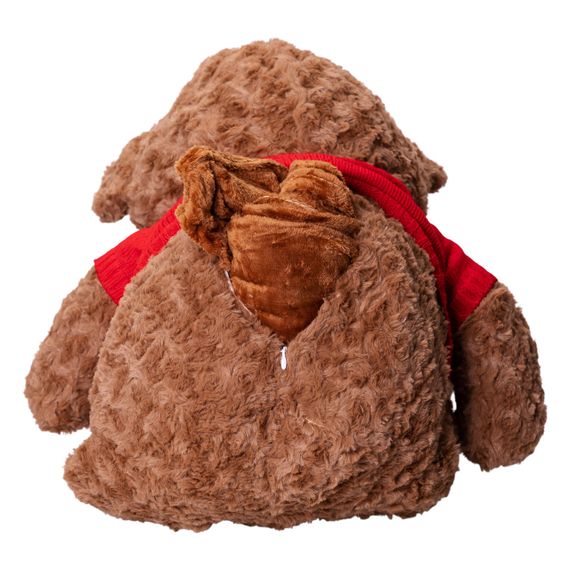 М'яка іграшка-подушка з пледом всередині Ведмідь 110×150 (см) 3 в 1 Коричневий Colorful Home 7146BRR | Зображення 1