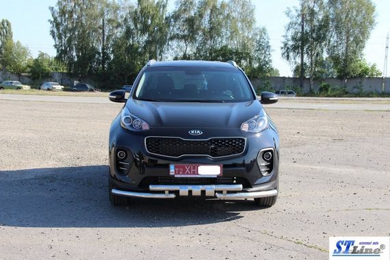 Передняя защита ST009-15 (нерж) для Kia Sportage 2015-2021 гг | Зображення 1