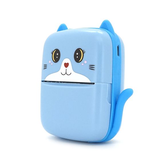 Портативний дитячий термопринтер A8 Cat, bluetooth, Type-C, blue, BOX | Зображення 2