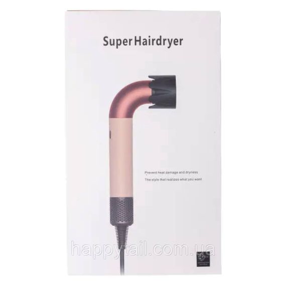 Фен стайлер Super Hairdryer мультистайлер 1600 Вт прилад для волосся з холодним гарячим повітрям 4 насадки Рожевий HP-3P | Зображення 7