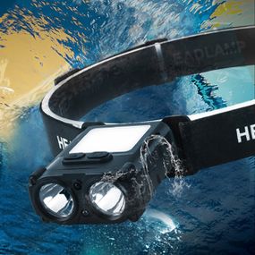 Фонарь налобный SH-T808-2XPE-20SMD-white/red с OX-970 датчиком движения