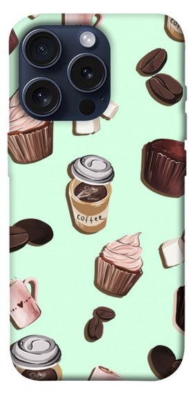 Чохол з картинкою Coffee and sweets для Apple iPhone 15 Pro (6.1")