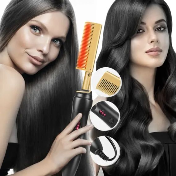 Гребінець Grand XL-210 для випрямлення волосся 2 в 1, електрична щітка