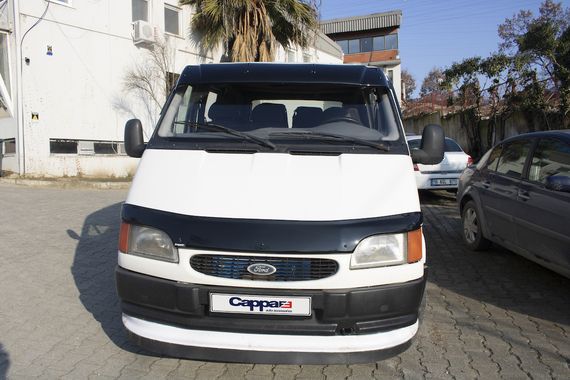 Козырек на лобовое стекло (черный глянец, 5мм) для Ford Transit 1991-2000 гг | Зображення 5