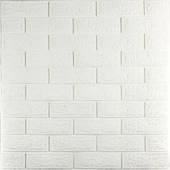 3D панель самоклеюча 700х770х3мм цегла Біла (001-3) SW-00000174