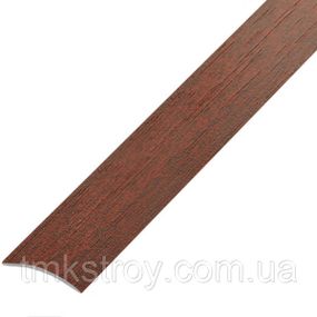 Пороговая планка разных цветов 50*3 мм полукруглая ламинированная 180, махагон