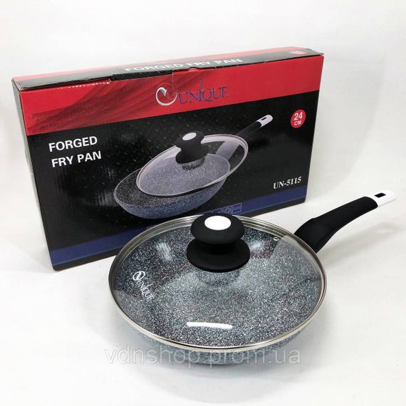 Надійна сковорода з антипригарним покриттям UNIQUE, Якісна алюмінієва антипригарна сковорода GN-41 | Зображення 4