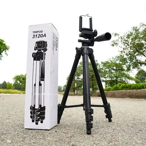 Штатив для фотоаппарата трипод 3120A + чехол Чёрный | Зображення 7