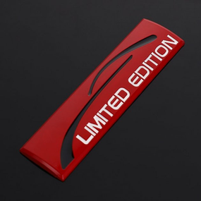 Наклейка на авто Limited Edition металічна 9.1x2.8 cm, Червоний