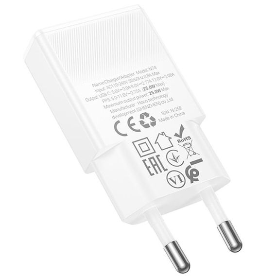 МЗП Hoco N74 Speed ultra-thin PD25W (1USB-C) White | Зображення 2