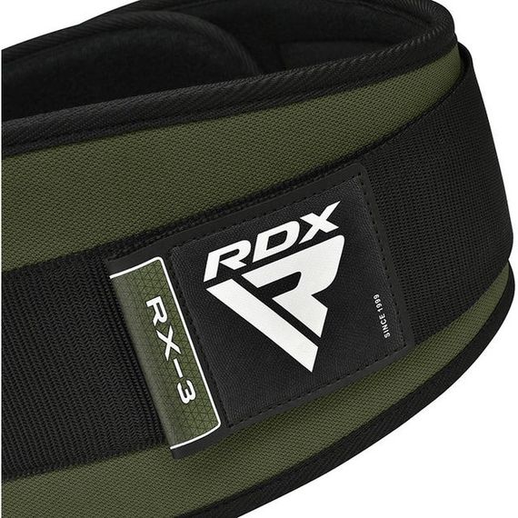 Пояс для важкої атлетики RDX RX3 EVA Curve неопреновий Army Green S | Зображення 2
