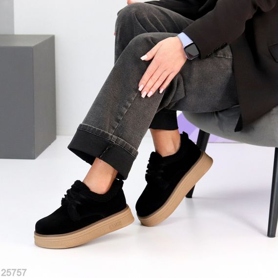 Теплые черные ботинки автоледи натуральная замша в ассортименте 38