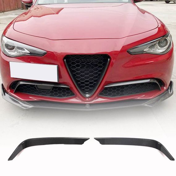 Накладки на протитуманки (для Base, Карбон) для Alfa Romeo Giulia 2016-2022 рр