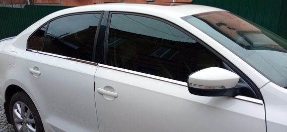 Нижні молдинги вікон (6 шт, нерж.) OmsaLine - Італійська нержавійка для Volkswagen Jetta 2011-2018 рр