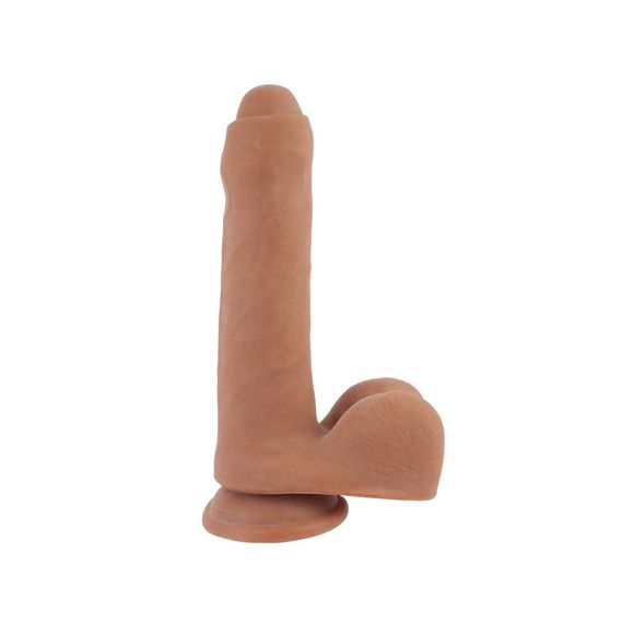 Фалоімітатор з мошонкою на присосці Chisa T-skin ReaL Secret Explorer, бежевий, 20 см sexstyle | Зображення 1