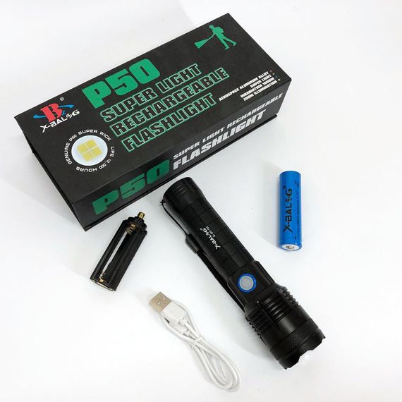 Кишеньковий ліхтар Bailong X-Balog BL-B99-P50 з usb зарядкою / Ліхтарик тактичний акумуляторний ручний / Тактичний AE-422 ліхтар | Зображення 4