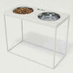 Миски на подставке для больших собак Hollky Base XL40 (2 × 1,8 л) BXL40-522640-WHWH