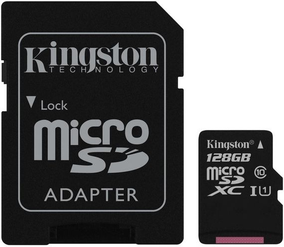 КАРТА ПАМЯТИ KINGSTON MICROSDXC 128GB UHS-I U1 CANVAS SELECT (SDCS/128GB)