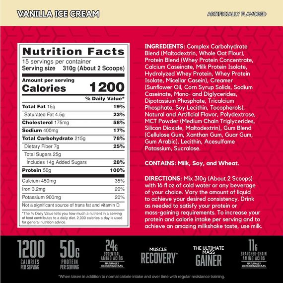 Гейнер BSN True Mass 1200 4.65 kg (Vanilla) | Зображення 1