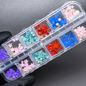 Объемные фигурки №1 для ногтей (3Д декор) в боксе