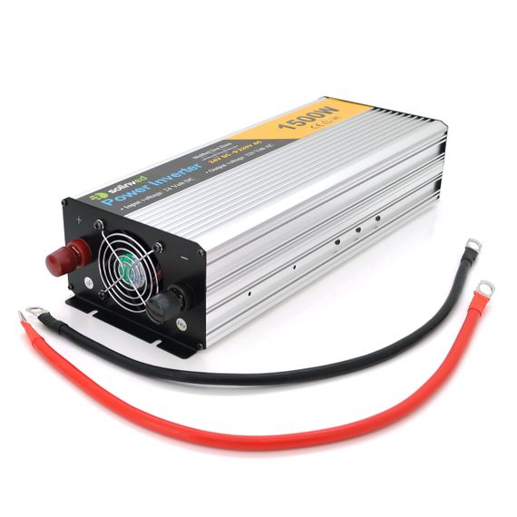 Інвертор напруги Solinved Sol-Yb24-1500M, 24V/220V, 1500W з апроксимованою синусоїдою, 2Shuko, USB, клемні дроти, Q6 | Зображення 1