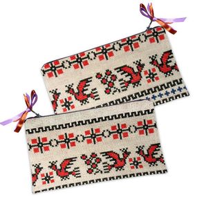 Косметичка жіноча Орнамент с птичками 20х12 см (K_OS108)