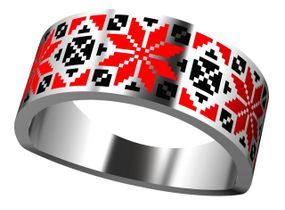 Серебряное кольцо с эмалью Artsriblo артА46к 18.5