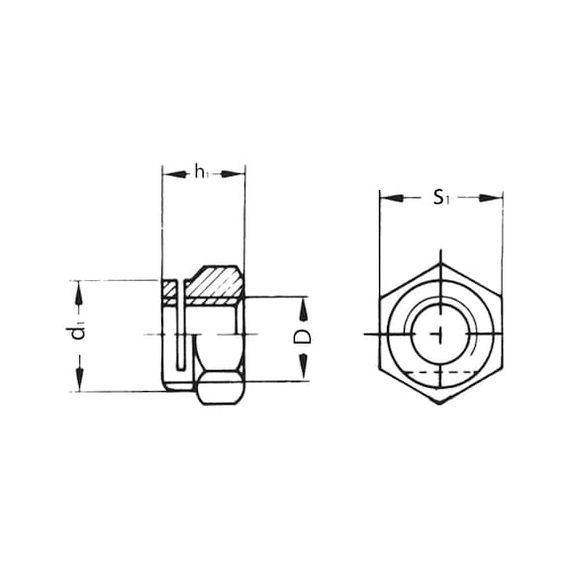 Гайка DIN14440 CU  M10 SW14 | Зображення 1
