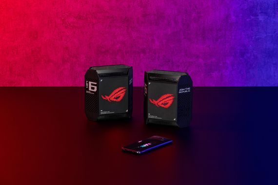 Маршрутизатор ASUS ROG Rapture GT6 2PK black AX10000 3xGE LAN 1x2.5GE WAN 1xUSB 3.2 g1 WPA3 OFDMA MESH (90IG07F0-MU9A20) | Зображення 1