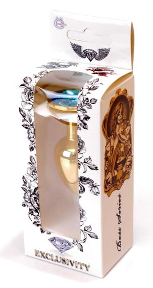 Анальний затор Boss Series - Jewellery Gold PLUG Light Blue S, BS6400022 Sex Aura | Зображення 6