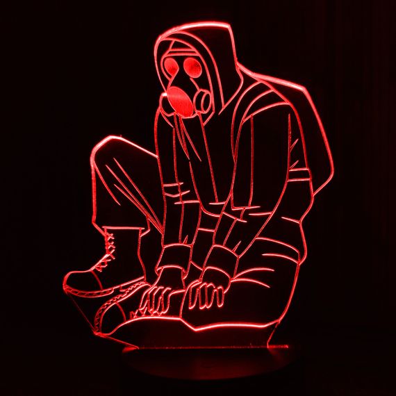 Акриловий світильник-нічник Сталкер 2 червоний tty-n001250