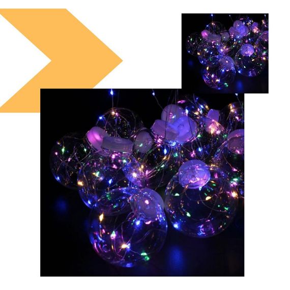 Світлодіодна гірлянда Xmas 150 LED Copper, мідний дріт, прозорі кулі, 8 см, 3M*1,5M (47657-7250_270) | Зображення 1