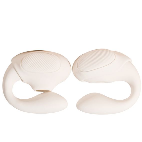 Вібратор 3-в-1 BeYourLover TILLY з вакуумом, додатком, пульсацією та управлінням стисканням, бежевий Sex Aura | Зображення 2