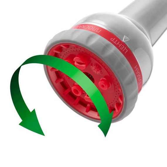 Пістолет-розпилювач для поливу хромований, 8 функцій INTERTOOL GE-0004