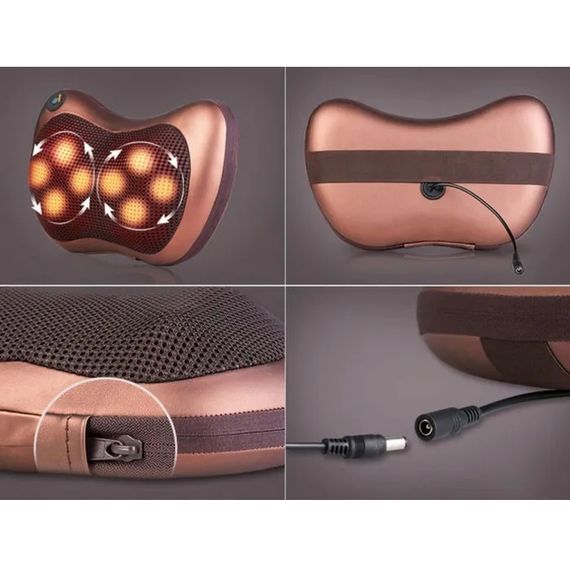Массажная подушка Car and Home Massage Pillow, массажер для CE-448 шеи автомобильный | Зображення 9