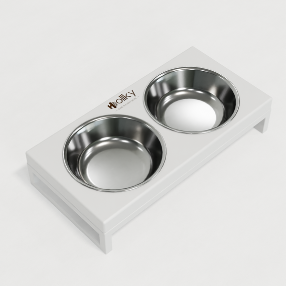 Миски на подставке для маленьких собак и котов Hollky Base XS (2 × 0,25 л) BXS-28145-WHWH | Зображення 7