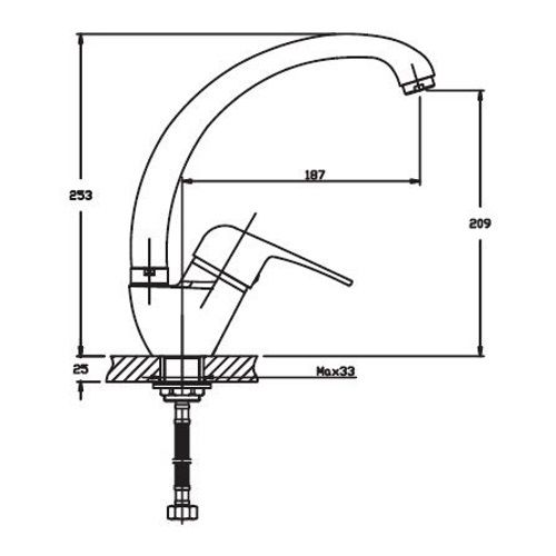 Змішувач для кухні Haiba MAGIC 777 HB0660 | Зображення 1