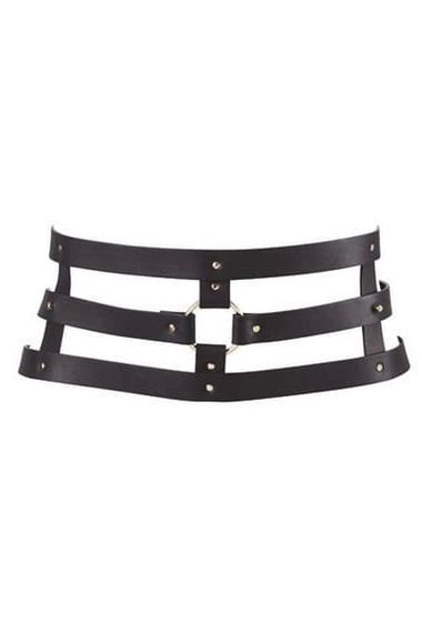 Портупея-пояс Bijoux Indiscrets MAZE Wide Belt and Restraints Чорний One Size
