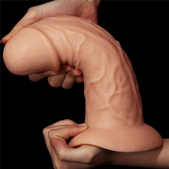 Фалоімітатор - King-Sized Realistic Curved Dildo 9.5" Flesh Sex Aura | Зображення 4